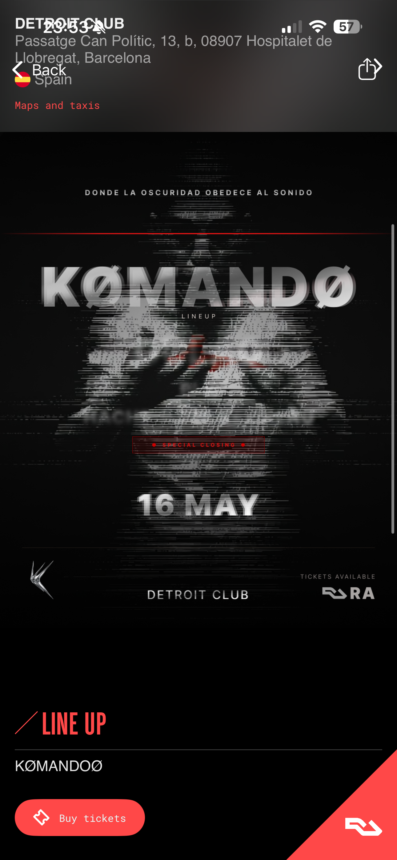 Kømandø RA event detail