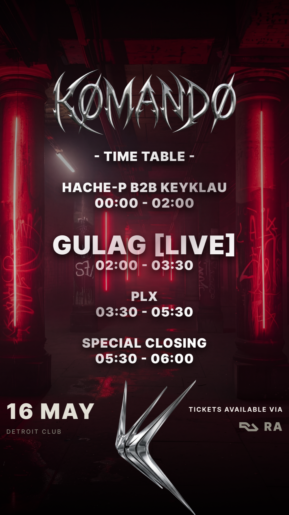 Kømandø Timetable B